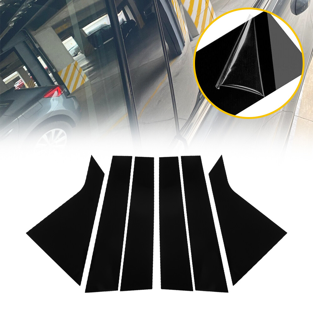 6pcs Black Pillar Posts for 2014-2020 Chevrolet Impala Door Trim Piano Cover Kit