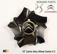 Distintivo tappo centrale cerchio in lega Citroen DS4 DS5 C4 19" Cairn nero originale 522193
