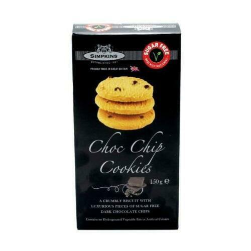 Simpkins Sugar Free Biscuits Choc Chip Cookies / Ginger / Viennese