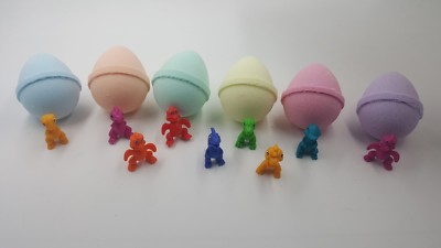 LITTLE DINOS BATH BOMBS for kids with 6 EGG-SHAPED bath bombs, hatching dinos