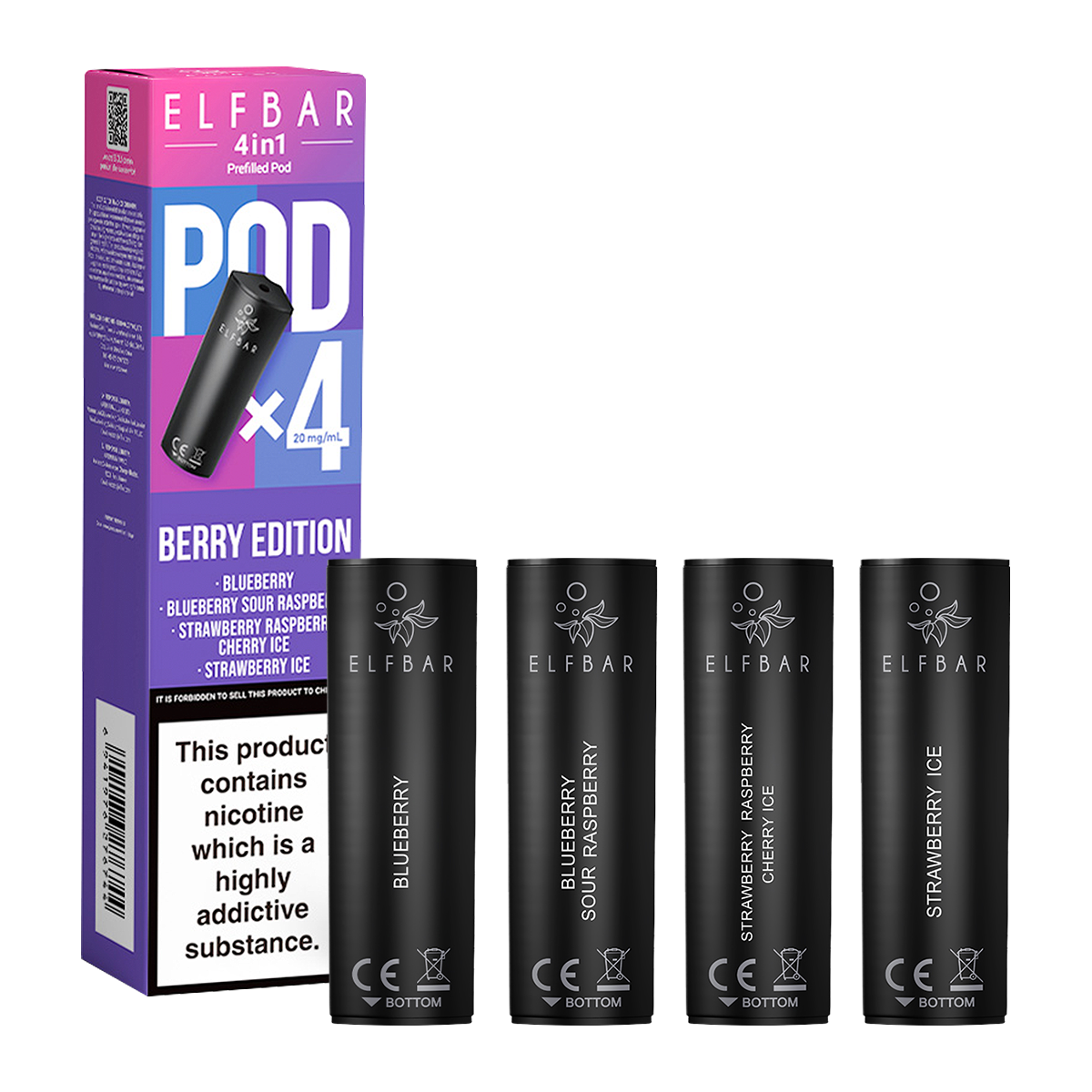 elf bar 4 in 1 pods tesco Elf Bar Edition 4in1 Pods | Prefilled Pods | 20mg | 4 Pods | All Flavours  |E-Cig