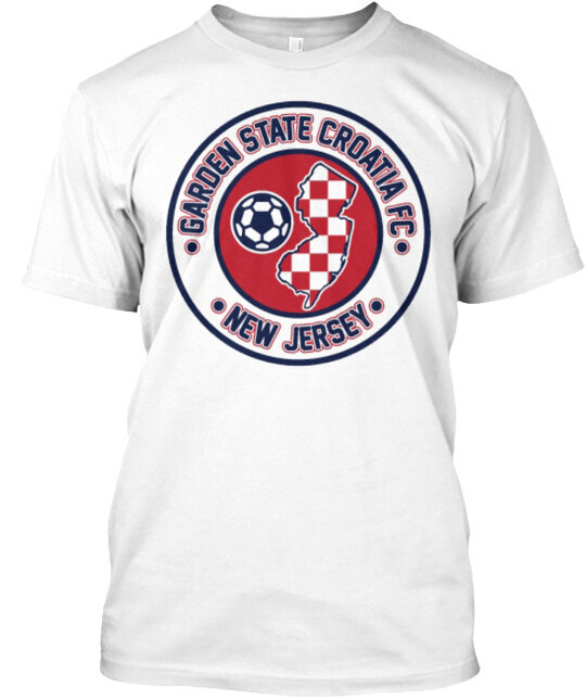 Garden State Croatia FC Official Made in USA T-Shirt Sizes S to 5XL