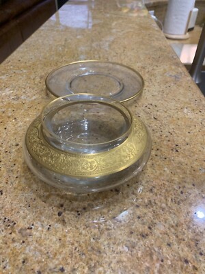 Vintage Carole Stupell seafood icer bowl plate set of