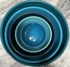 Set Of 5 Kitchen Storage Mixing Bowls Turquoise Teal Color Couple Of Them Used. — photo 2