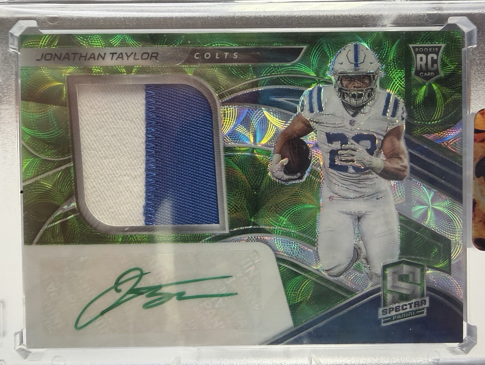 2020 Spectra Jonathan Taylor Green Neon RPA /50