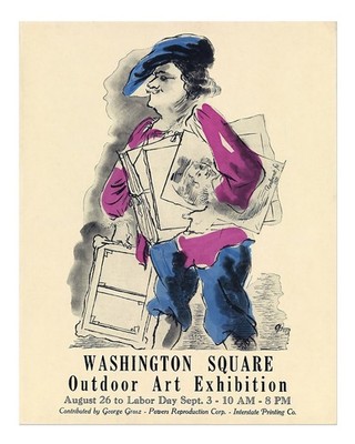 Vintage Wandbild Poster - Washington Square Ausstellung Premium Qualität