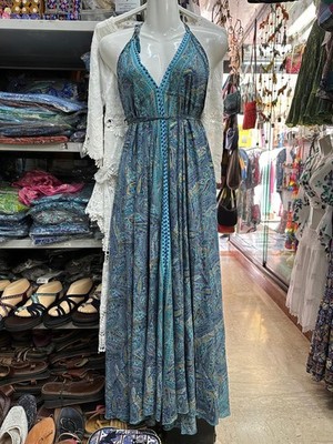 Women's Summer Dress - Indian Silk Long Dress - Stylish Evening Dress