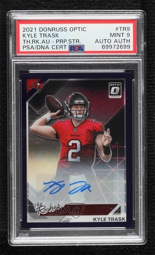 Kyle Trask [Autograph Purple Stars] #TR-9 2021 Panini Donruss Optic The Rookies card