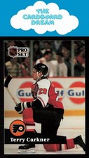 Terry Carkner 1991-92 Pro Set French #173 Philadelphia Flyers Hockey Card