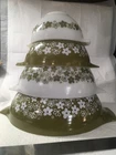 PYREX Green Spring Blossom Cinderella Crazy Daisy Nesting Mixing Bowls 401-404