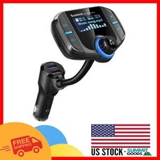 Advanced Bluetooth FM Transmitter for Cars - Dual USB Ports & Noise Cancellation