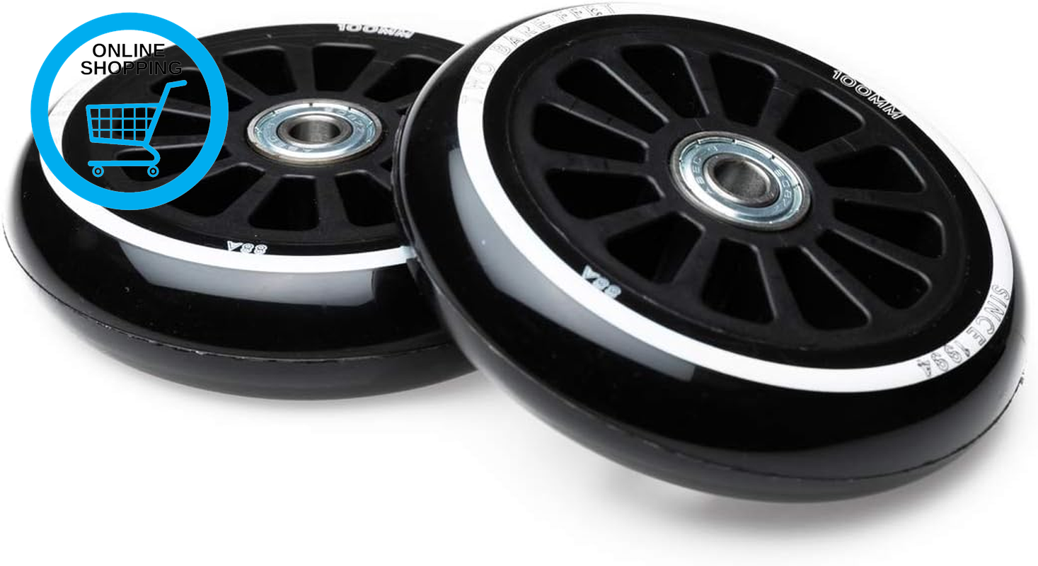 Stunt Scooter Wheels with ABEC 9 Bearings – 100Mm Replacement Freestyle Scooter
