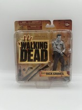 McFarlane Walking Dead Bloody Version Rick Grimes Series One Figure B&W NEW