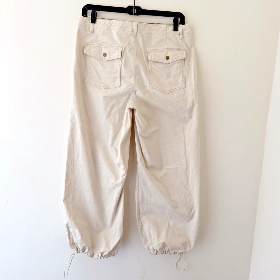 Banana Republic Authentic Chino Drawstring Hem Cargo Pants Beige Size 14 - Image 2 of 4