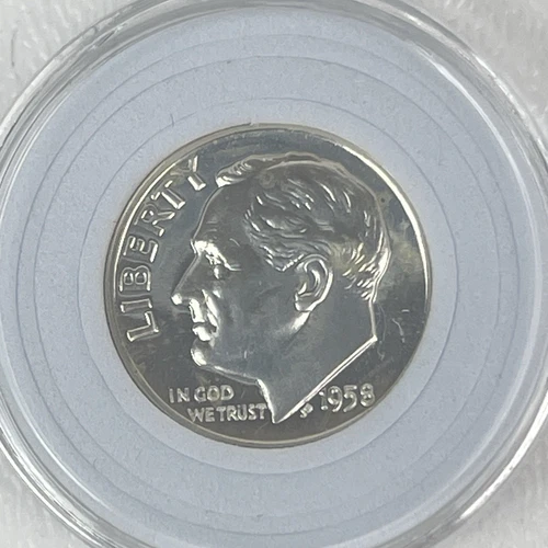 1958 Franklin D Roosevelt Silver Dime Gem Proof Uncirculated US Mint