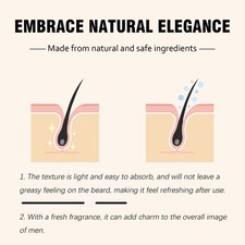 East Moon Beard Care Oil Men's Facial Sideburns Beard Styling Moisturizing Black