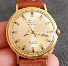POLJOT de luxe Automatic mechanical  29 Gio USSR gold plated  mens watch USSR