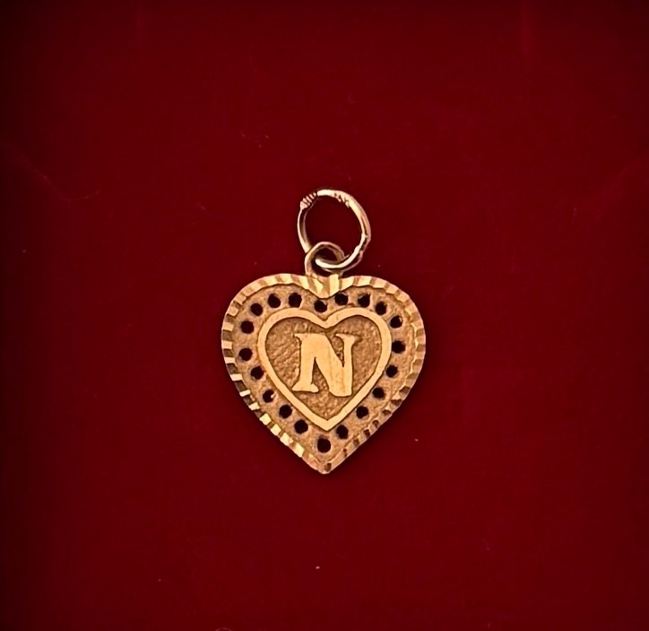 22K Solid Yellow Gold Flower Pendant Genuine Hall… - image 5