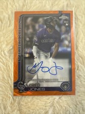 2025 Topps Chrome Greg Jones RC Auto Orange Wave Refractor /25