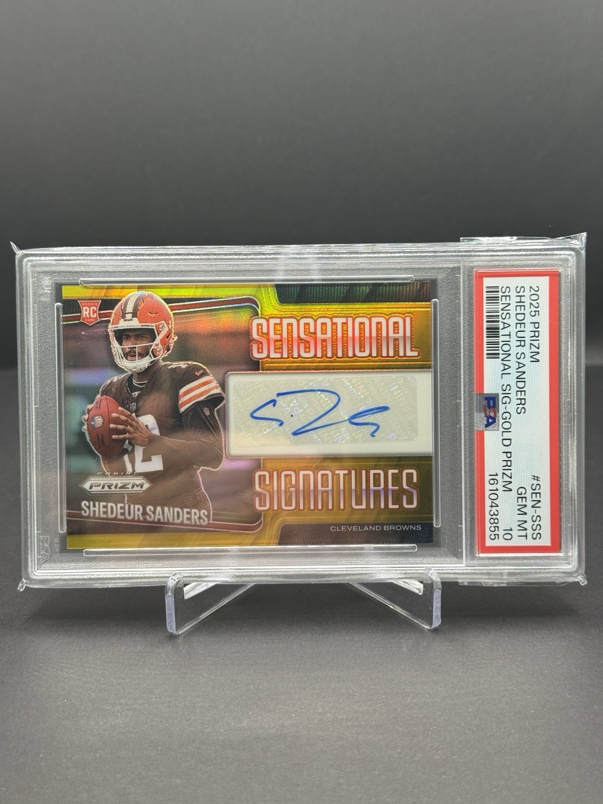 2025 Prizm SENSATIONAL SIGNATURES #SEN-SSS Shedeur Sanders Gold /10 (RC) PSA 10