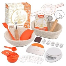 30-Pcs Sourdough Bread Baking Supplies - Sourdough Starter Kit  Including 9
