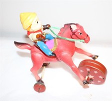 Vintage Celluloid Cowboy on Horse Wind-Up Not Working