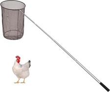 Chicken Catcher Poultry Catch Net with Stainless Steel Telescopic Pole for Outdo