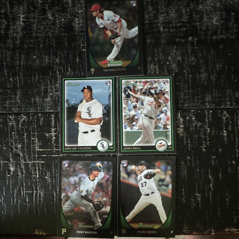 1st Bowman/Bowman Chrome 2011 Rookie 5-Card Lot Stutes Viciedo Bell