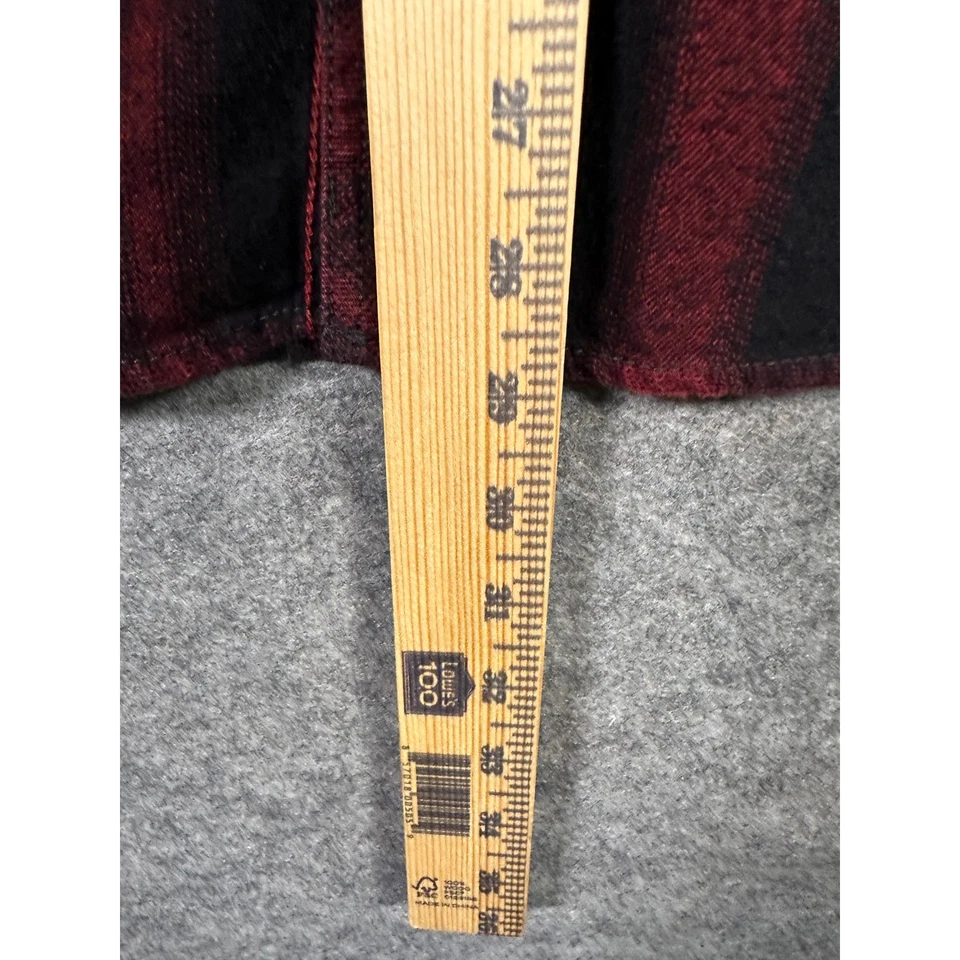 Camisa de franela Route 66 para hombre L roja negra a cuadros manga larga occidental Foto 4 de 4