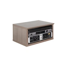 Elite Furniture Series 4U Wood Desktop Studio Rack in Driftwood Grey Finish (...