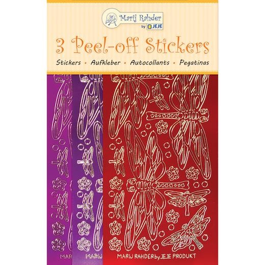 JEJE Peel Off Stickers 3pcs - Dragonfly 9.0101