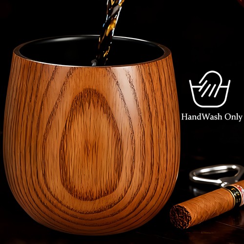 Wooden Whiskey Glass Set Of 2 Wooden Bourbon Glass Charred 10oz Bourbon Gifts... - Picture 2 of 7