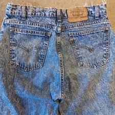 Vintage 80s Levis Orange Tab 550 Relaxed Tapered Acid Wash Distressed 30x29.5