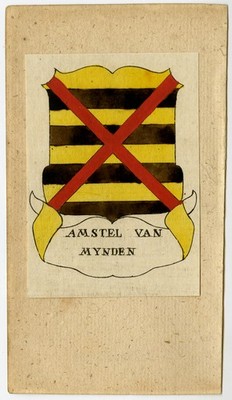 Antiker Druck-AMSTEL-MYNDEN-MIJNDEN-WAPPEN-Ferwerda-1781