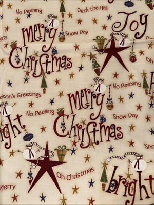 Merry & Bright Christmas Fabric the buggy barn for Henry glass and Company 7420