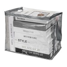 12.6x9.5x9.8in Clear Storage Bags, Plastic Storage Bags Clear Medium Gray