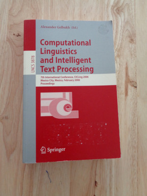 Computational Linguistics & Intelligent Text Processing by A. Gelbukh SC