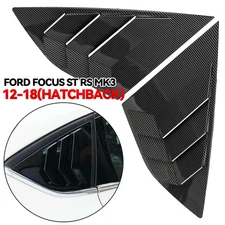 Window Louver Rear Vent Cover Carbon Fiber  For Ford Focus ST RS III Hatchback