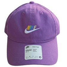 NWT Nike Kids Club Cap Hat Black Raspberry Purple Adjustable Child Size 4-7 NEW