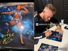 Sean Legacy Signed Metallic 8x10 Proof Promo WWE ID NXT EVOLVE AEW CAP