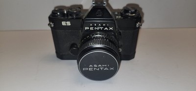 Asahi Pentax ES 35mm SLR Film Camera with SMC Takumar 55mm Tested and Working 