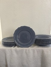 Williams-Sonoma Gray Glossy Scalloped Edge Stoneware Dinner Plates and Bowls
