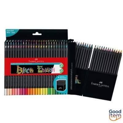Faber-Castell Color Pencils Black Edition 50ct Box: 2.8mm Point, Wood Material