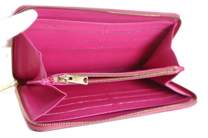 CELINE Multi-Function Long Leather Wallet Pink Or… - image 8
