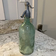 Martin & Freres Cie Paris 1L Soda Seltzer Bottle VTG 1931 by Puits Artesien 12” 