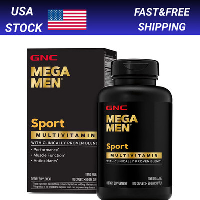 GNC Mega Men Sport Multivitamin 180 Tablets Daily Vitamins Energy Support Men
