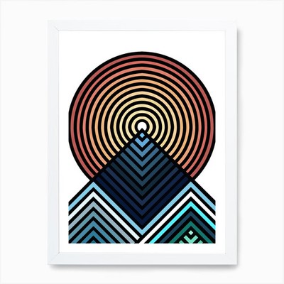 Blue Mountains Kunstdruck gerahmt Wandbild Poster Leinwanddruck Bild