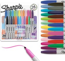 Sharpie Fine Electro Pop Marker Fine Point Assorted 24/Pack