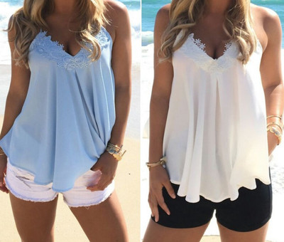 Wahl Creme oder Blau Sommer Strand Locker Bikini Überwurf Top 10-12 Häkel Ausschnitt