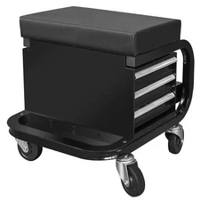 ROAD DAWG Torin RollingTool Box 3 Drawer Wheel Mechanic Stool Creeper Seat